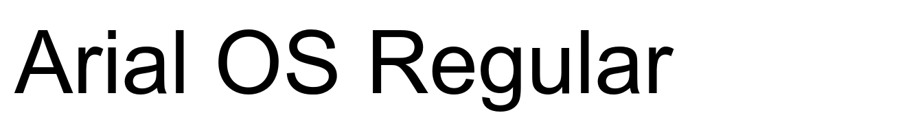 Arial OS Regular